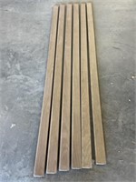Six 7ft solid wood stair nose pcs