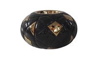 VBB - Black and Gold Round Candleholder