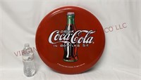 Vintage Drink Coca-Cola Coke 16" Metal Button Sign