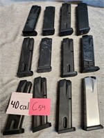 P - LOT OF 12, 40 CAL AMMO MAGS (C54)