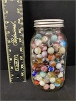 Jar with Vintage Marbles
