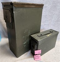P - LOT OF 2 EMPTY AMMO BOXES (C39)
