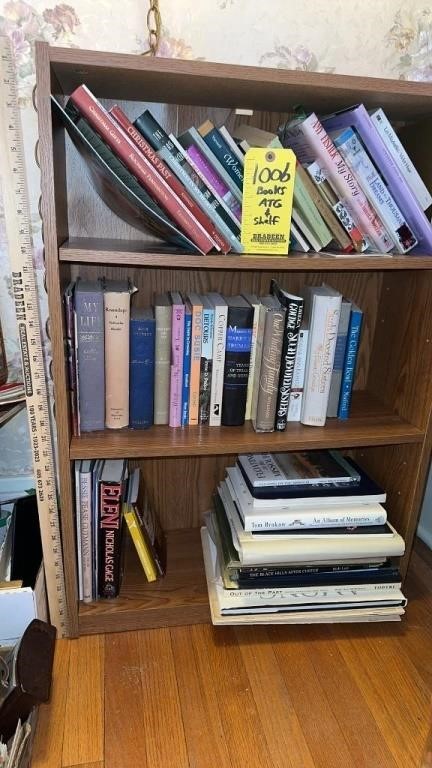 BOOK SHELF W/ NOVELS & BOOKS