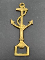 Brass vintage bottle opener anchor