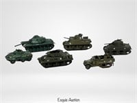 Group of WWII US Tanks & Armoured Vehicles Models