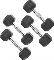 CAP 50 lbs Set |10LBx2  15lbx2 Chrome Handles