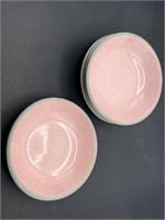 Lovely stoneware light pink gray berry bowls