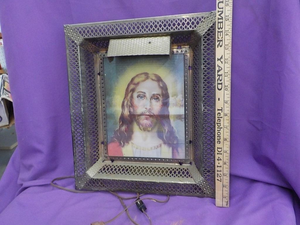 Lighted religious picture