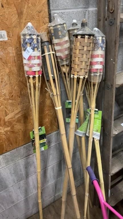 Lot of tiki torches