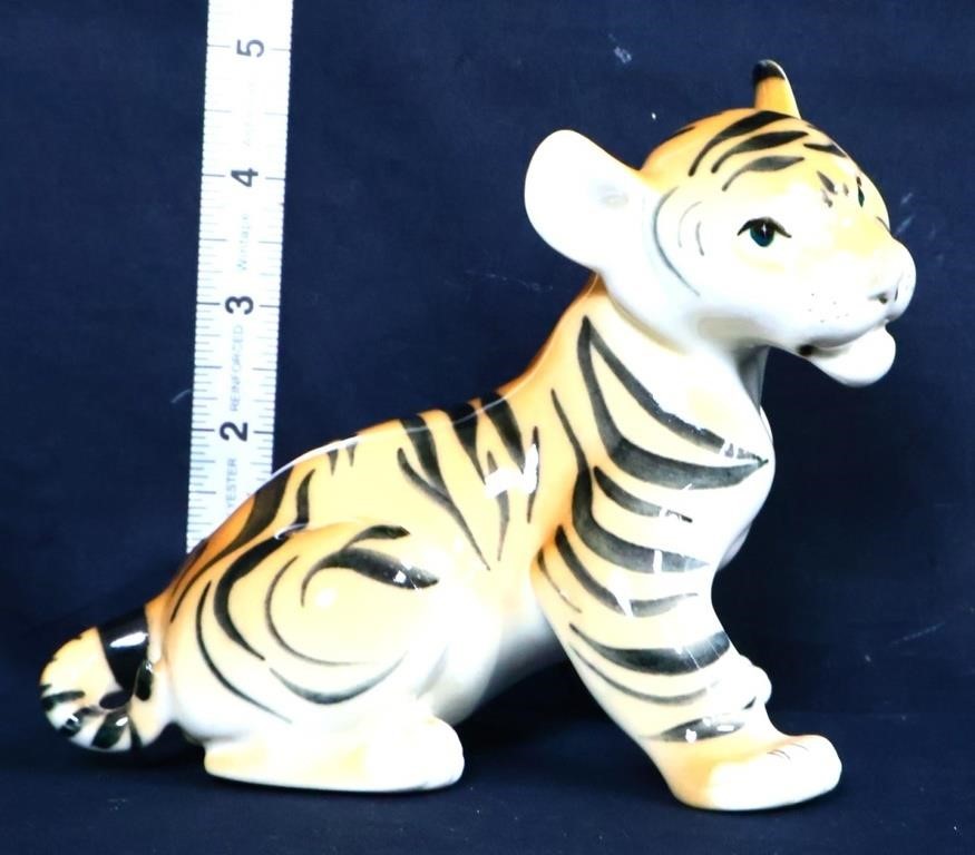 Vintage pottery tiger figure made in USSR