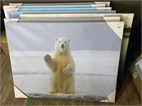 Retail$150 Polar Bear Canvas Wall Art