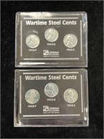 Two PDS Steel Cent Sets in Littleton Packaging