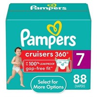 Pampers Cruisers 360 Diapers Size 7, 88 Count (Sel