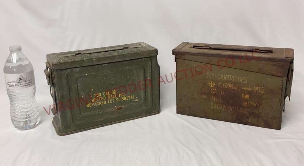 Vintage Metal Ammo Cans / Storage Boxes - 2