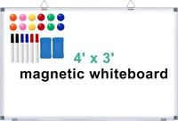 4'x3' White Board  Magnetic  Aluminum