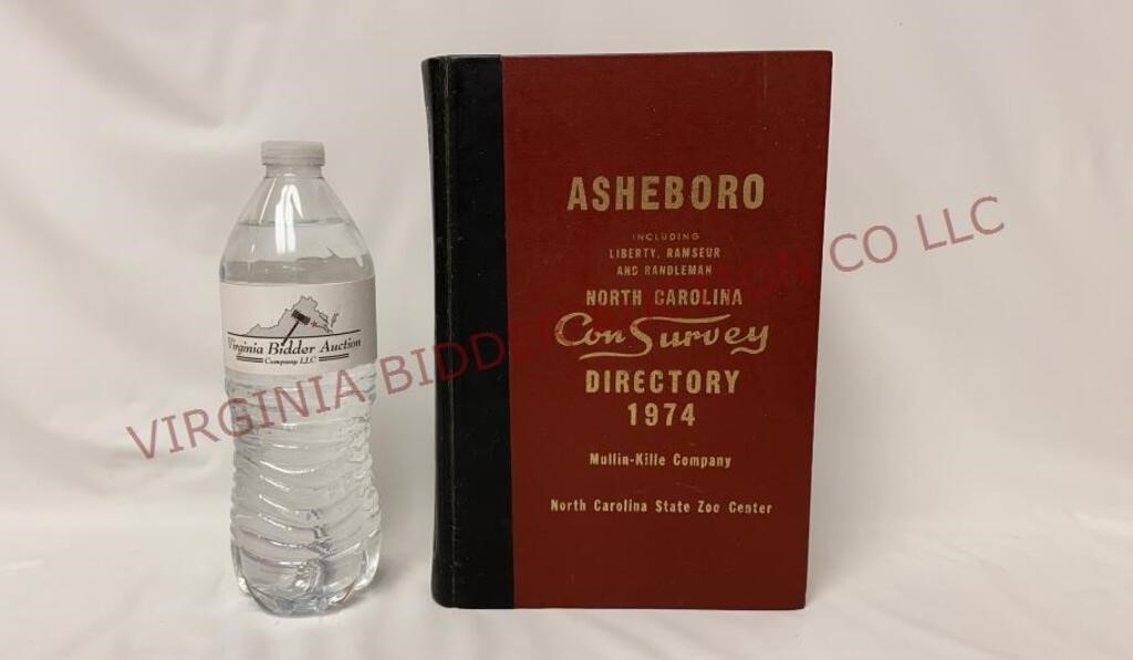 1974 Asheboro NC Con Survey Directory Book