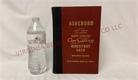1974 Asheboro NC Con Survey Directory Book