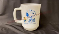 1965 Snoopy "Coffee Break" Milk Glass Mug