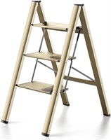 3-Step Aluminum Ladder  Anti-Slip  330lbs