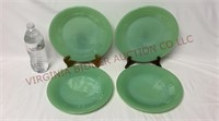 Jane Ray Jadeite by Fire King Dinner Plates - 4