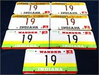 Lot of 7 Indiana #19 license plates