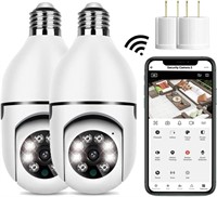 NEW $47 2Pk Light Bulb Security Cameras