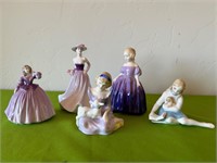 Coalport Royal Doulton Porcelain Lady Figurines