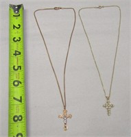 2 Vintage Crosses - 1 Sterling
