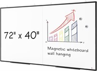 72x40 Magnetic Dry Erase Board  Black Frame