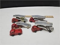 Vintage Metal Toy Trucks w/Car Carriers See Size