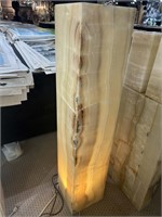 One of a Kind Amber 10'H Lamp