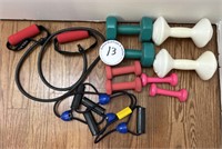 Assorted Weights Exercise Equipment
