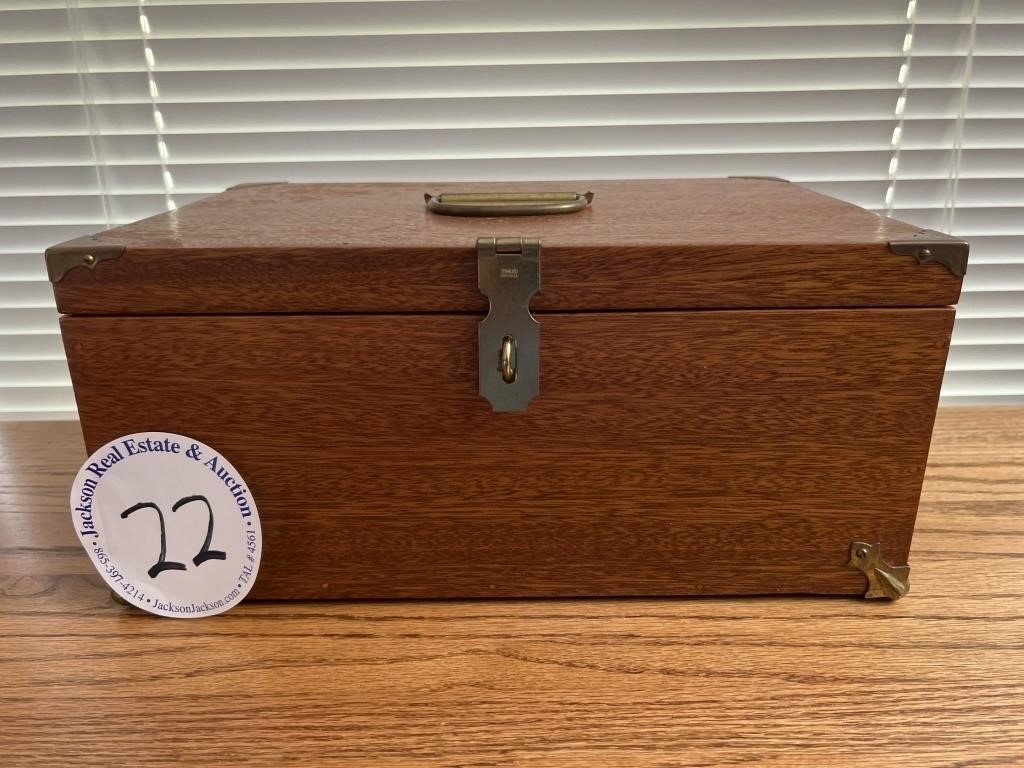Small Wooden Chest with Latch, Stong Box
