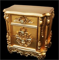 Grand Carved 3 Drawer Nightstand-Grand