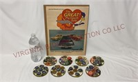 1969 Plymouth Road Runner Ad & Bottle Cap Coasters