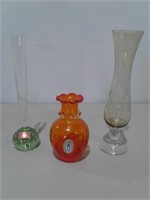 (3) Glass Vases (Portugal, Pilgrim)