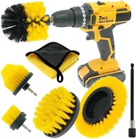 NEW CLEAFOU 7pcs Drill Brush Set Power Scrubber