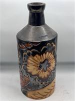 Vintage flower Vase bottle ceramic handmade rare