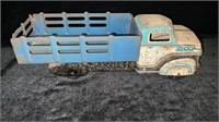 Antique Pressed Steel Toy Truck,  Blue/White