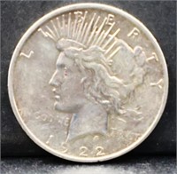 1922D peace dollar