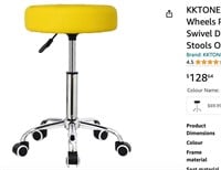 KTONER Round Rolling Stool with Wheels