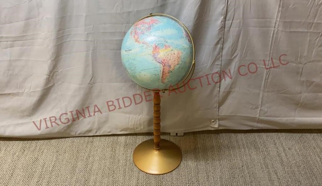 Vtg Repogle World Nation Series 12" Globe on Stand