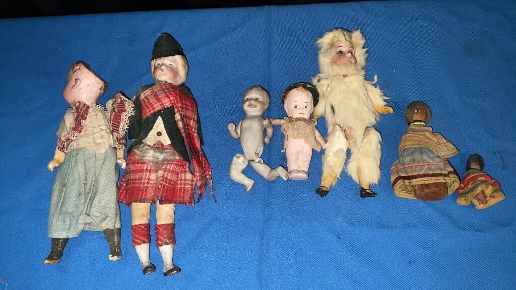 Assorted Antique Bisque Dolls, Parts