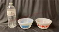Vintage Federal Milk Glass Cereal Bowls - 5" Rim