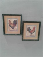 Pair of Rooster Prints