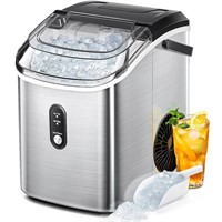 AGLUCKY Ice Maker  35lbs/Day  Stainless Steel