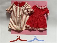 TWO VINTAGE IDEAL TAMMYS DOLL DRESSES