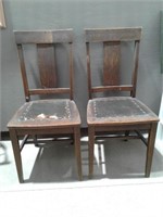 (2) Peru Chair Company Wood Chairs