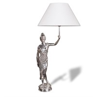 Lady of Justice Lamp  Jansen Statue Silver lampsha