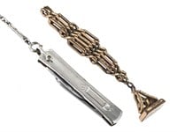 Vtg Pocket Knife Watch Chain & More